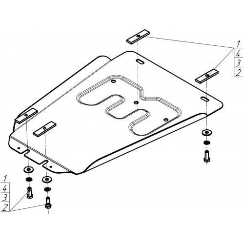 Защита КПП MOTODOR для Jac T8 2019-, Сталь 2 мм - Арт. 78313